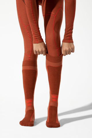 Light Cushion Ski Sock (M/L / Rust)