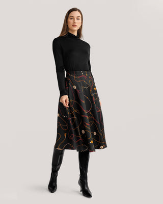 Louisville Print Flare Skirt