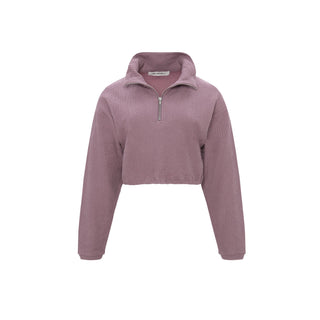 a picture of a women ' s sweater in purple