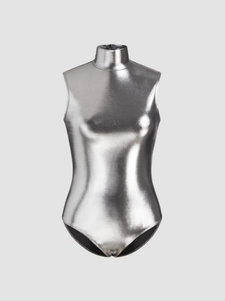 Metallic High Neck Bodysuit