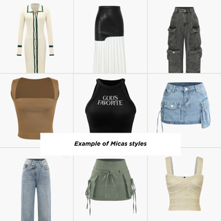 a bunch of different types of clothes