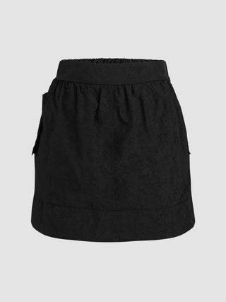 Mid Waist Cargo Mini Skirt