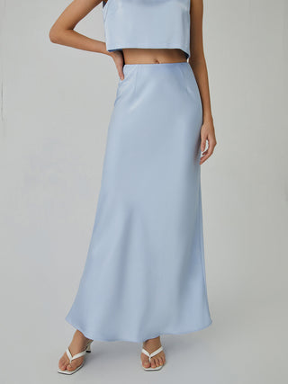 Minimalism Satin Maxi Skirt