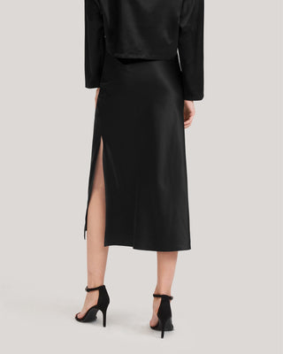 Minimalist Aesthetic Silk Poppy Skirt