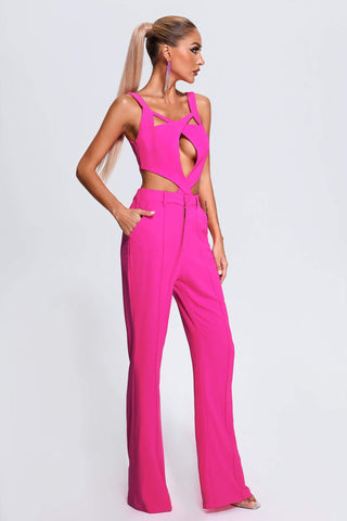 Muera Blazer Three Piece Set (L / Pink)