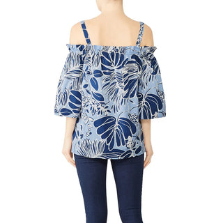 N Natori - Leaf Print Off The Shoulder Top