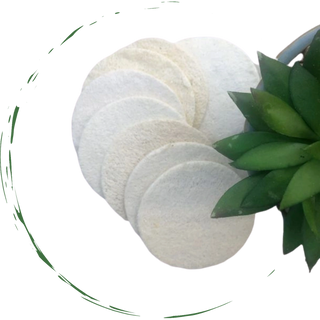 Natural Loofah Pads 5-Pcs