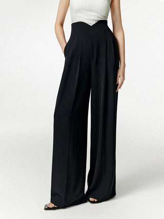 Notch Wide Leg Dress Pants