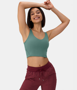 In My Feels Cloudful™ Padded V Neck Cropped Yoga Tank Top