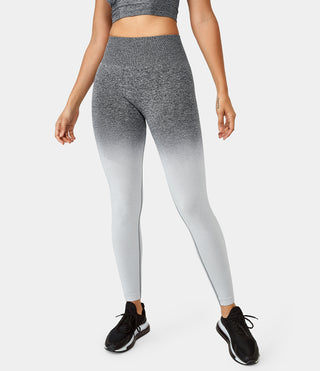 Seamless Flow High Waisted Color Block 7/8 Leggings