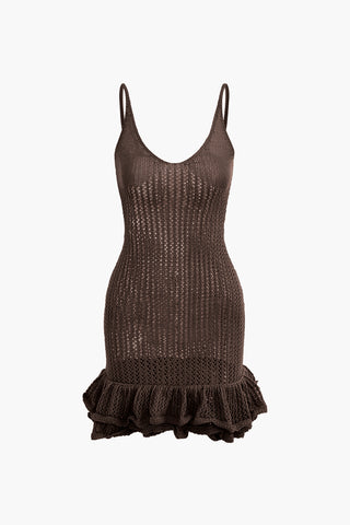 a women ' s brown tank top with ru detailing