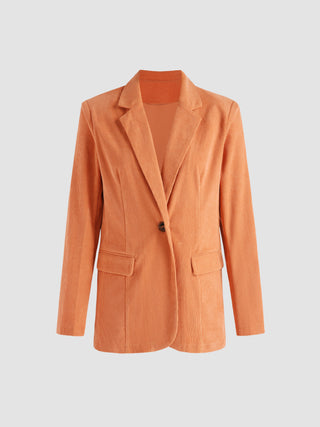 Orange Corduroy Blazer