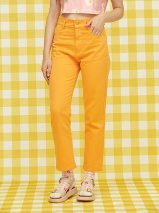 Orange Slim Pants