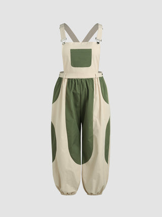 Patchy Buckle Up Jogger Jumpsuit Curve & Plus