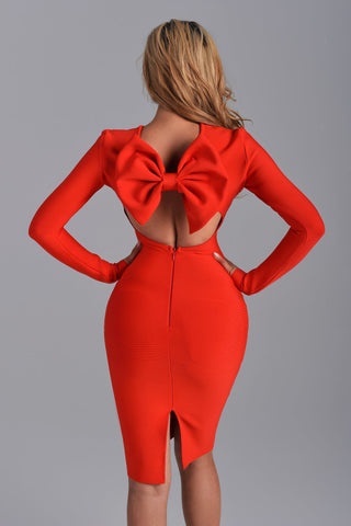 Patricia Midi Bandage Dress (M / Red)