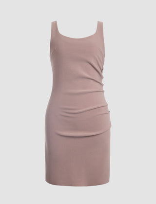 Pink Solid Bodycon Dress