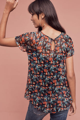 Pleated Top in Multi Floral