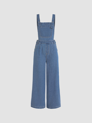 Pocket Denim Jumpsuit (S / Denim)