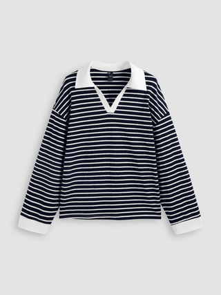 Polo Long Sleeve Stripe Sweatshirt