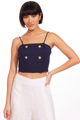 the crop top in navy