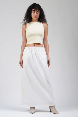 Poplin Maxi Skirt White