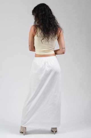 Poplin Maxi Skirt White