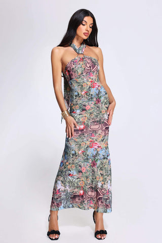 Prinsesa Halter Printed Dress (S / Multi)