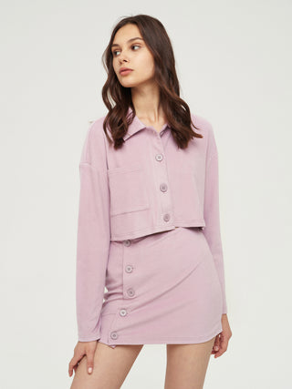 Purple Button Up Blouse