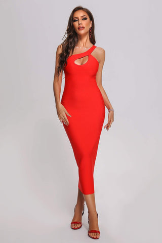 Qala One Shoulder Midi Bandage Dress