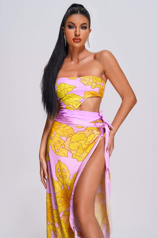 Renaa Swimsuit Two Piece Set (M / Yellow)