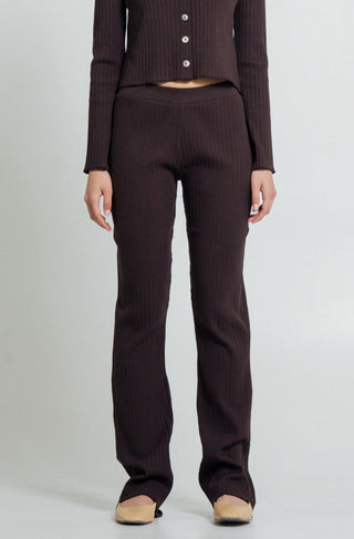 Rib Knit Pants Hickory