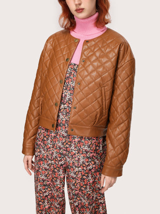 Road Trip Chic Quilted Faux Leather Jacket