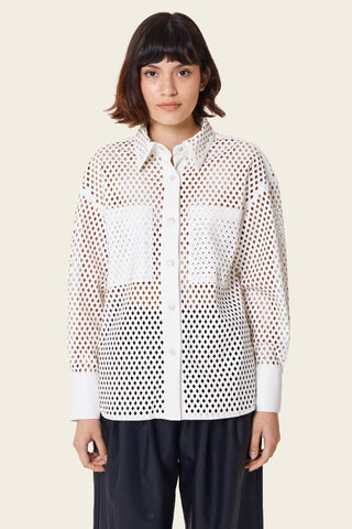 Roxy Button Down Top (Snow White / M/L)