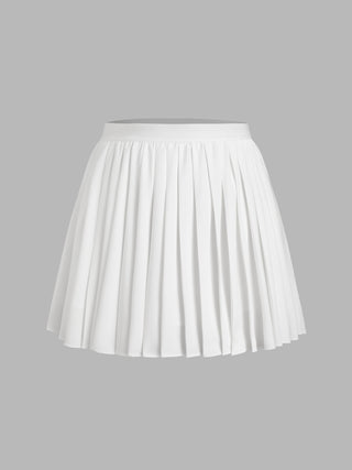 Ruffle Pleated Mini Skirt Curve & Plus