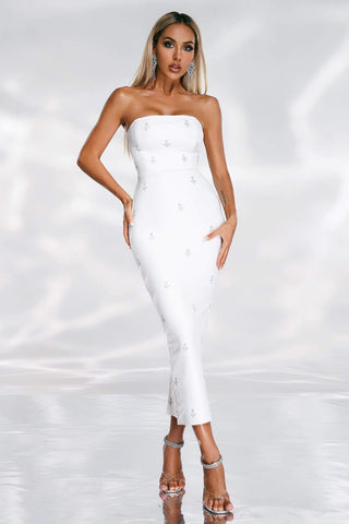 Samiya Strapless Midi Bandage Dress