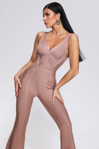 Samson Bandage Jumpsuit (L / Pink)