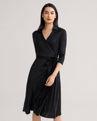 Silk-Knitted Armeria Dress (Black / M)