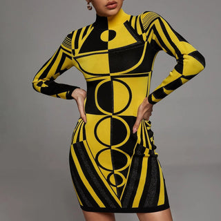 Slama Long Sleeve Bandage Dress