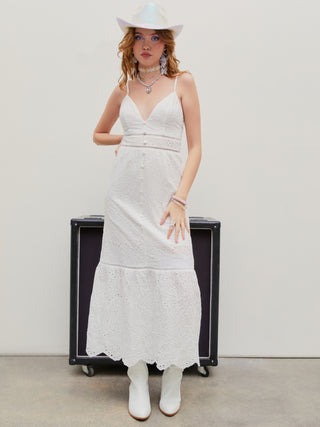 Solid Boho V-neck Ruffle Maxi Dress