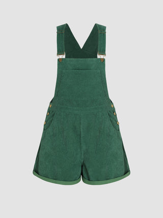 Solid Corduroy Playsuit Curve & Plus