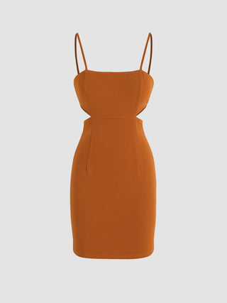 Solid Cut Out Dress