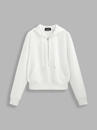 Solid Drawstring Pocket Hoodie