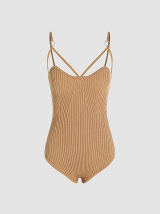 Solid Rib Knit Bodysuit