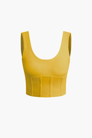 Solid Tank Top (M / YELLOW)