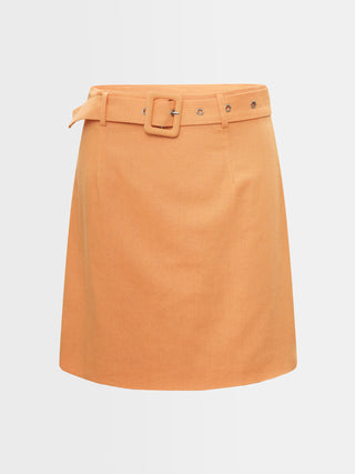 Solid Waistband Mini Skirt