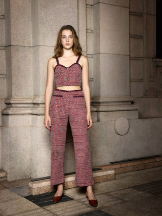 Spiced Plum Tweed Trousers