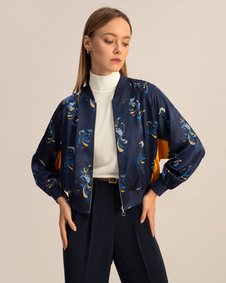 Spring Waltz Reversible Silk Jacket