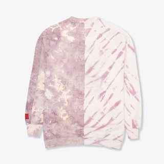 Sree Santhosh Chalk/Mauve Pieced CHNGE Logo Tie Dye Crewneck