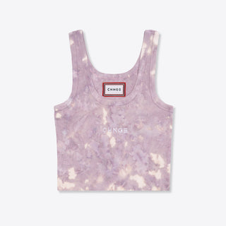 Sree Santhosh Marble Tie Dye Logo Ribbed Tank