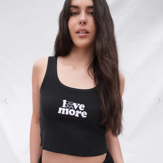 Sree Santhosh More Love Ribbed Tank (Black) Best Selling